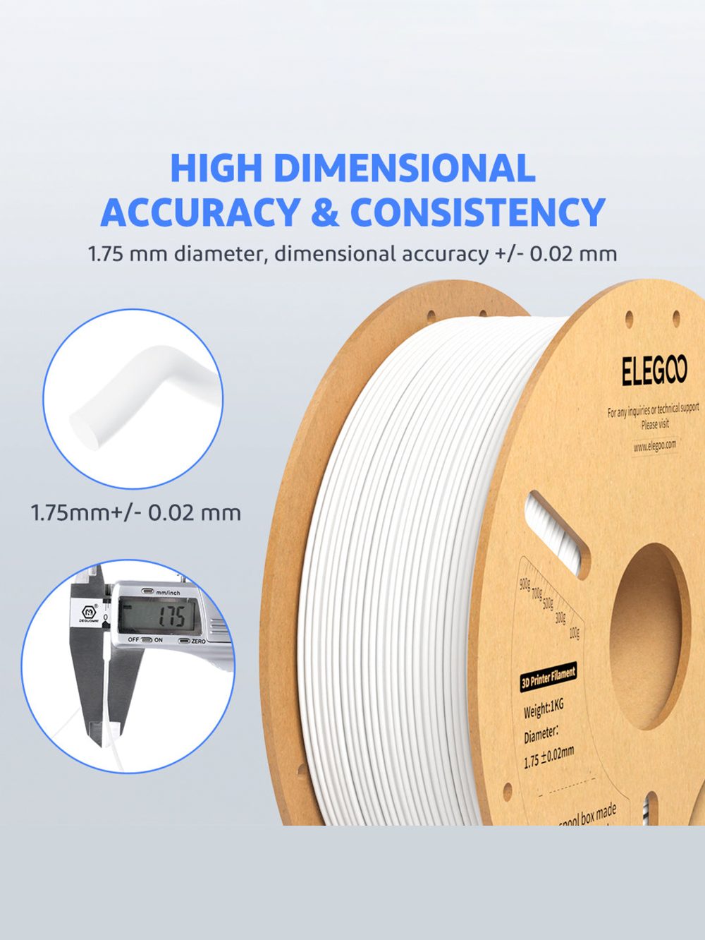 Elegoo PLA Plus Filament 1.75mm - Image 4