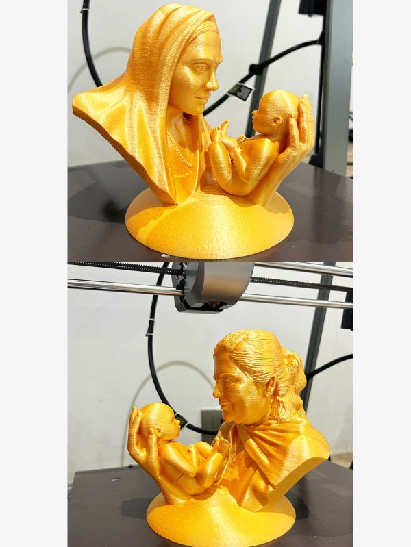 3D Printed Mother and Kid Figurine by WOL3D - Image 3
