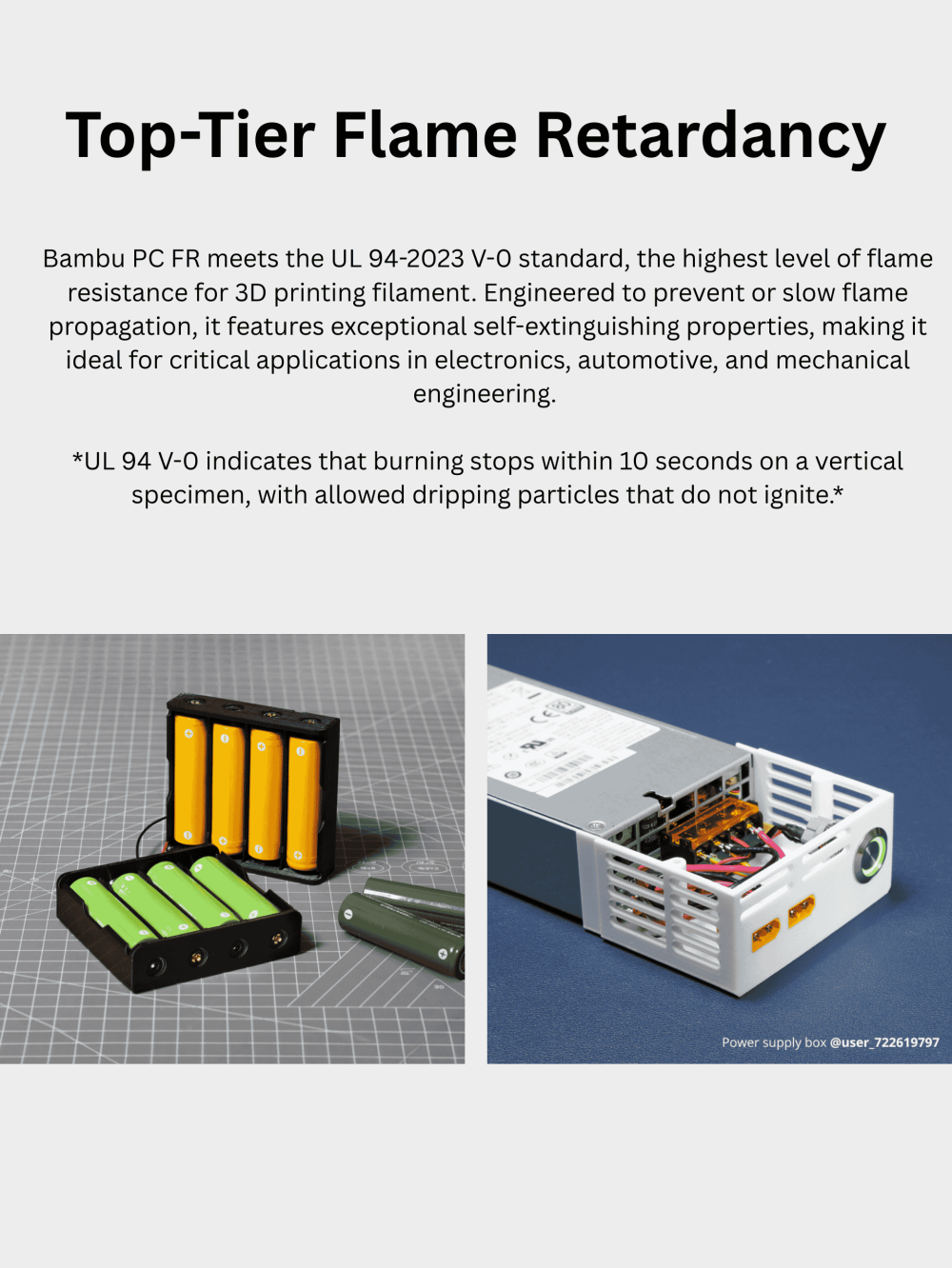 Bambu Lab PC FR 1.75mm 3D Printer Filament - Image 3