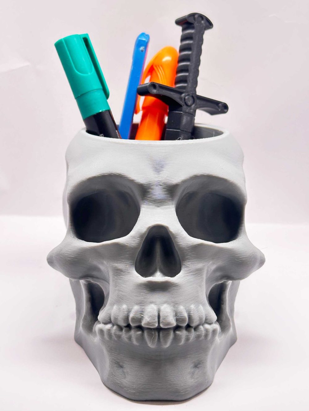 Meet Skully- Skull-Shaped Holder/Desk Organizer - Image 8
